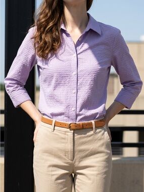Foxcroft Cotton Wrinkle Free Blouse Size 4